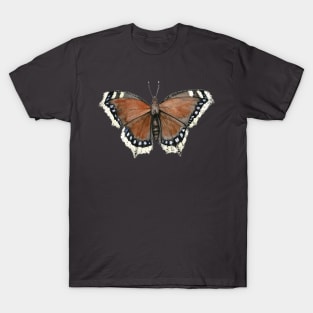 Mourning Cloak Butterfly Watercolor Painting T-Shirt